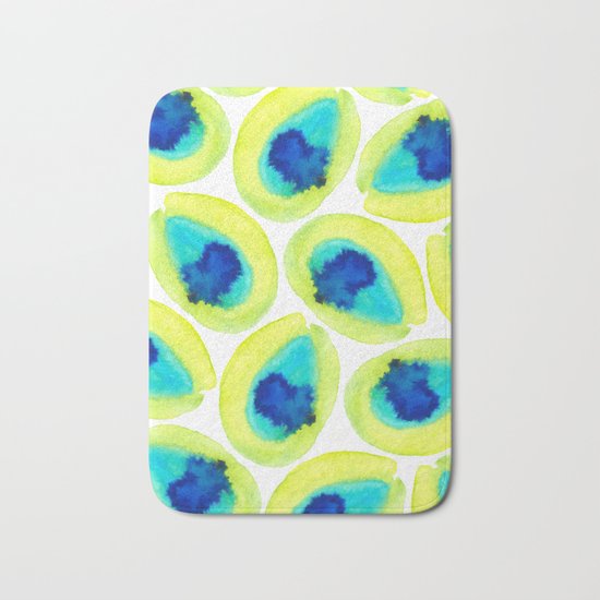 Electric Avocados Bath Mat