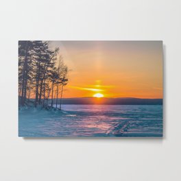 Winter sunset Metal Print