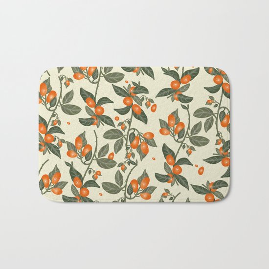 Oranges Pattern Bath Mat