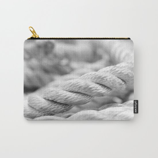 Ropes black and white macro Carry-All Pouch