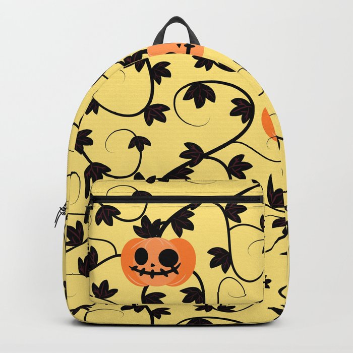 Halloween Pumpkin Plant Seamless Pattern Backpack