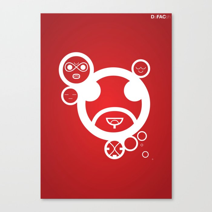 RED - Type Face Canvas Print