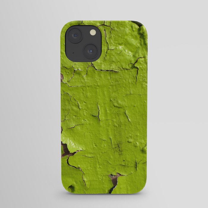 Green, yellow painted wall iPhone Case