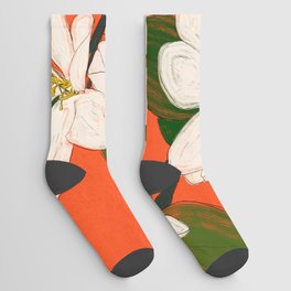 Blooming Branch Orange Socks