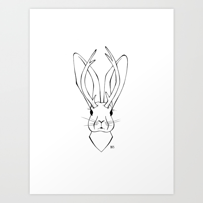 Jackalope Art Print By Intricatebrooklyn Society6