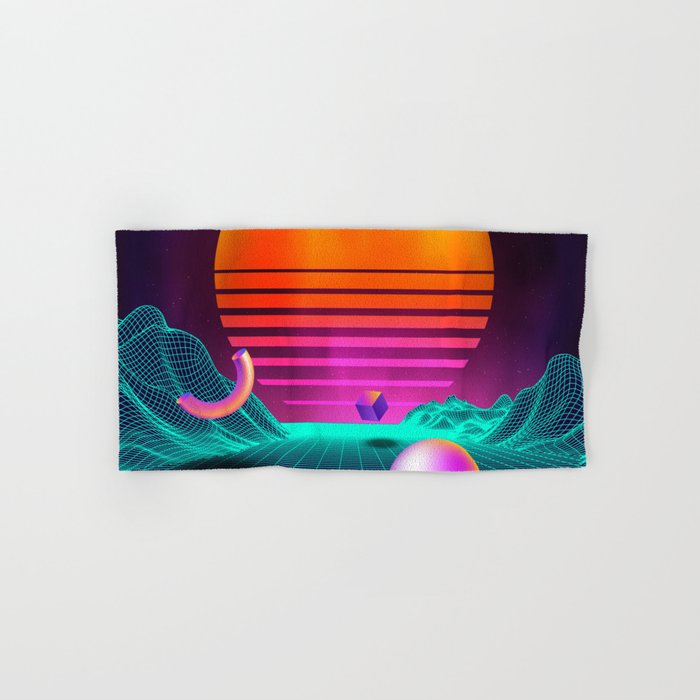 Neon sunrise #2 Hand & Bath Towel