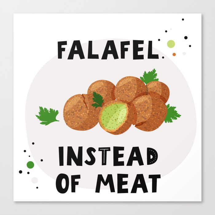 Falafel instead of meat Canvas Print