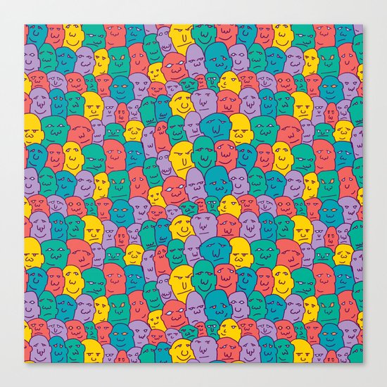FACES OVER AND OVER Canvas Print