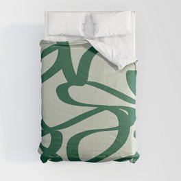 Abstract Brush Strokes Sage Comforter