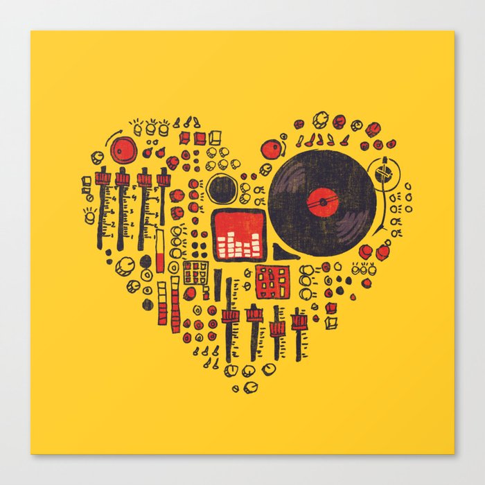 Music in every heartbeat Canvas Print