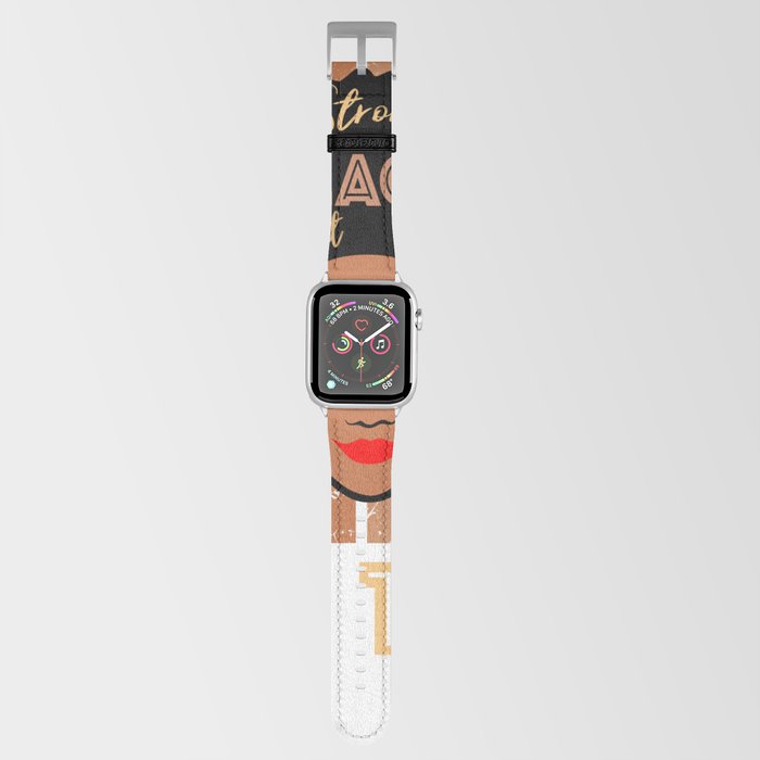 Black Rad Tech Strong Afro African American Women Apple Watch Band by  TeeaxArt