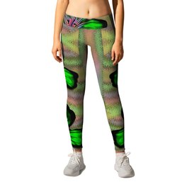 paradise flowers shimmering in a rainbow with peace in mind Leggings