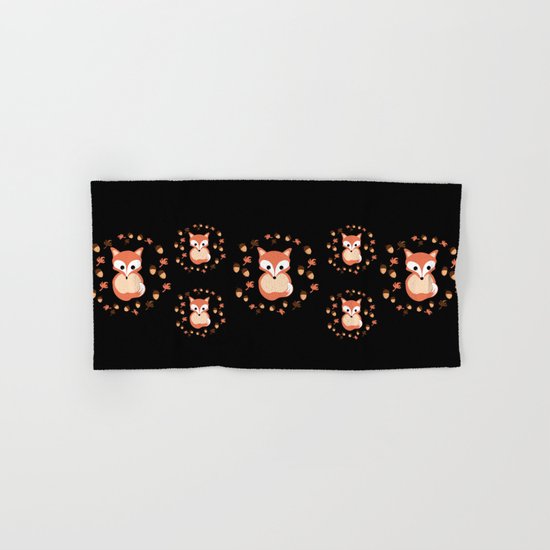 foxes in autumn. Pattern. Hand & Bath Towel