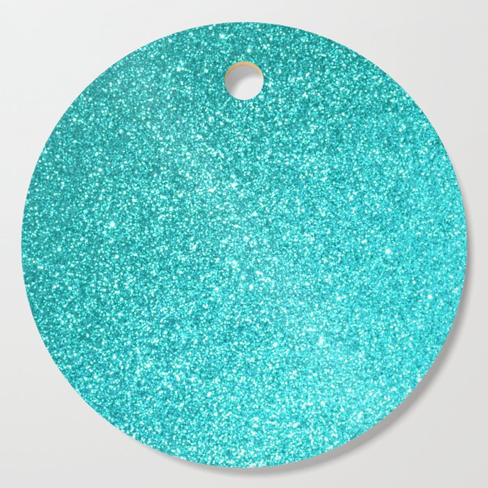 Aquamarine March Aries Birthstone Shimmering Glitter Cutting Board