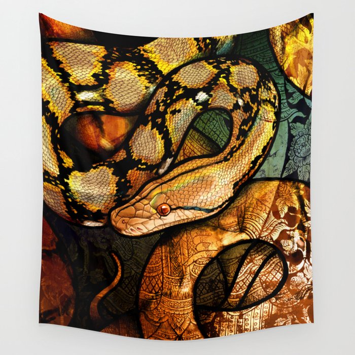 Reticulated Python Wall Tapestry