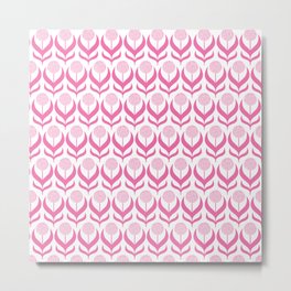 Modern Pink Dandelions Floral Flower Pattern Metal Print | Patterned, Modern, Floralprint, Dandelionclock, Dandelionpattern, Dandelion, Floral, Funky, Modernfloral, Funkyfloral 