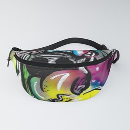 Eat Your Ice Cream Colorful Abstract Watercolor Fanny Pack