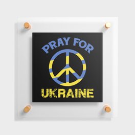 Pray For Ukraine Peace Sign Floating Acrylic Print