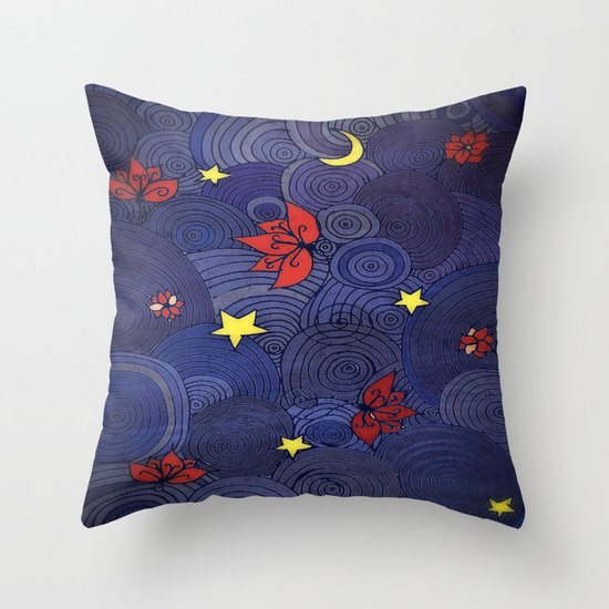 Lotus Sky Throw Pillow