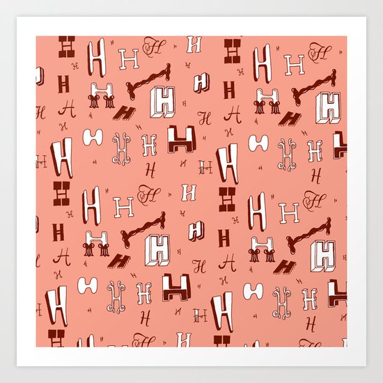 Letter Patterns, Part H Art Print