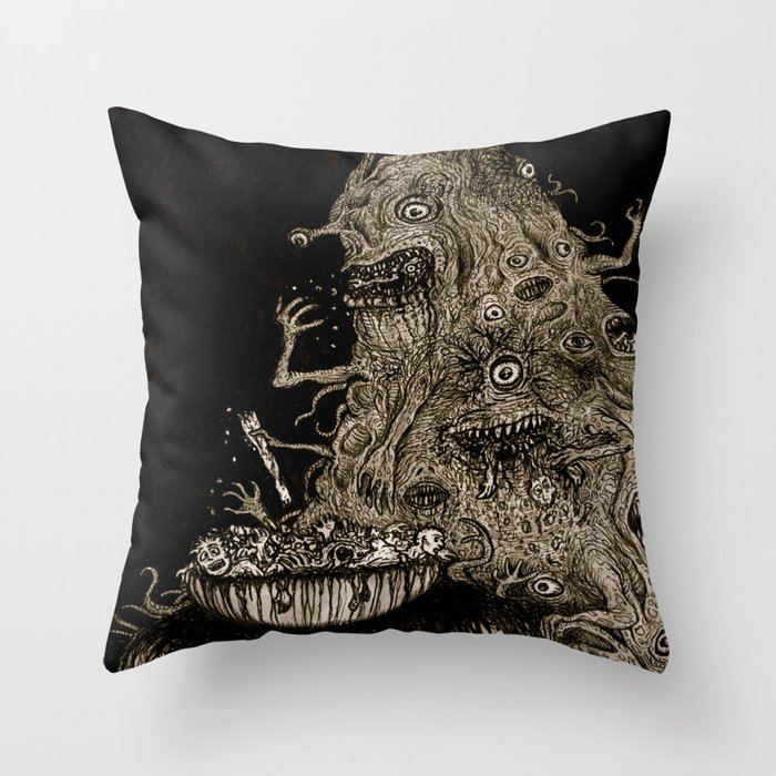 Breakfast of champions Throw Pillow