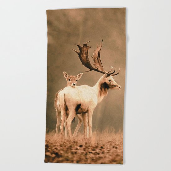 Deer 3 Beach Towel
