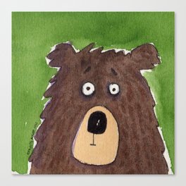 GREEN BEAR Canvas Print