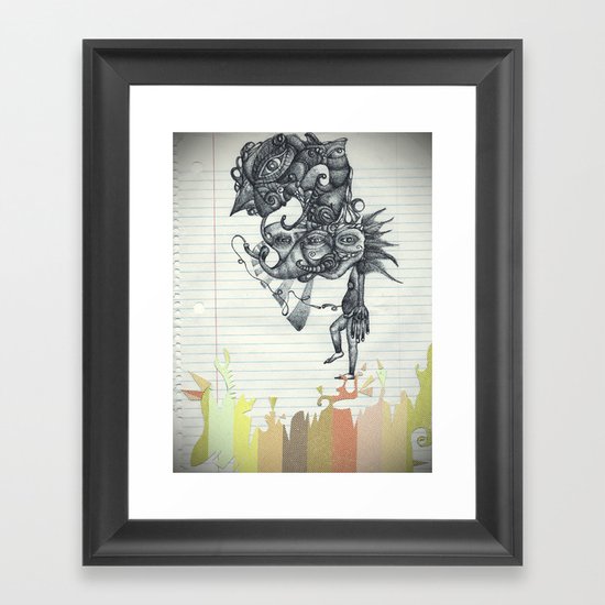 Hombre Simple Framed Art Print