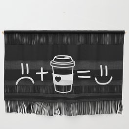 Sad Face Plus Coffee Equals Happy Face Wall Hanging