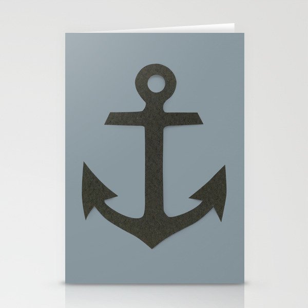 Blue Nautical Anchor Stationery Cards