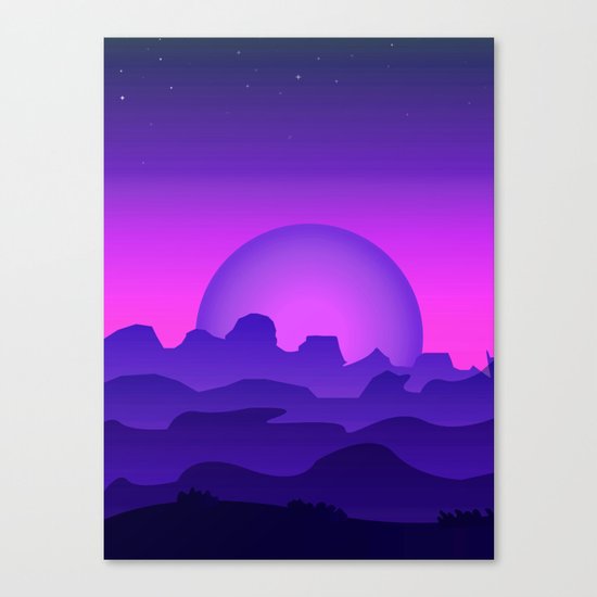 Night Landscape Canvas Print