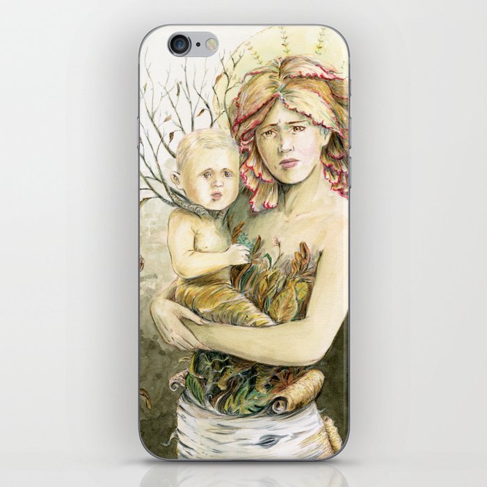 Mother Earth to her child iPhone Skin