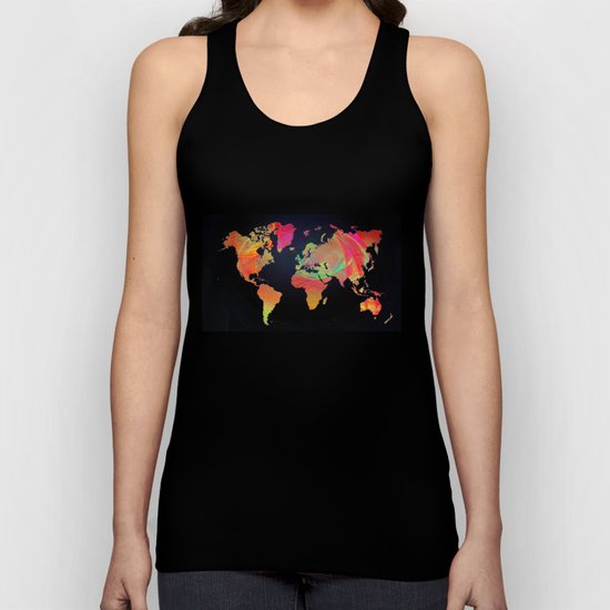 World Map Unisex Tank Top