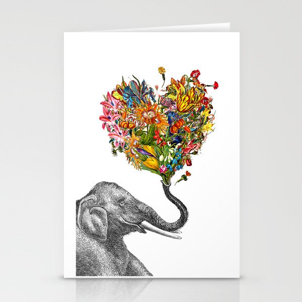 Happy Elephant  Stationery Cards