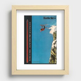 Kastle ski ad Recessed Framed Print