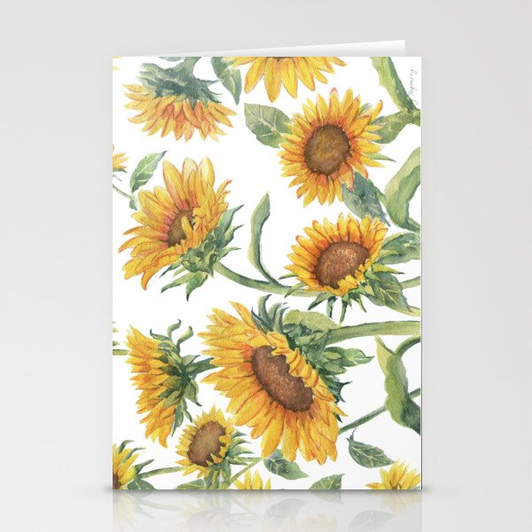 Blooming Sunflowers Stationery Cards