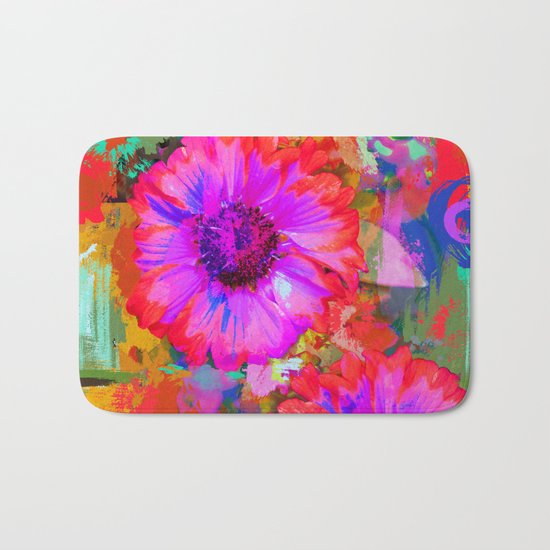 The Painter's Flowers Bath Mat