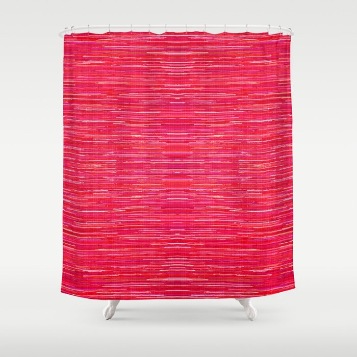 Whimsical Bliss: Bohemian Pink Fabric Delight Shower Curtain