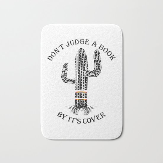 Cactus Don't Judge A Book By It's Cover Bath Mat
