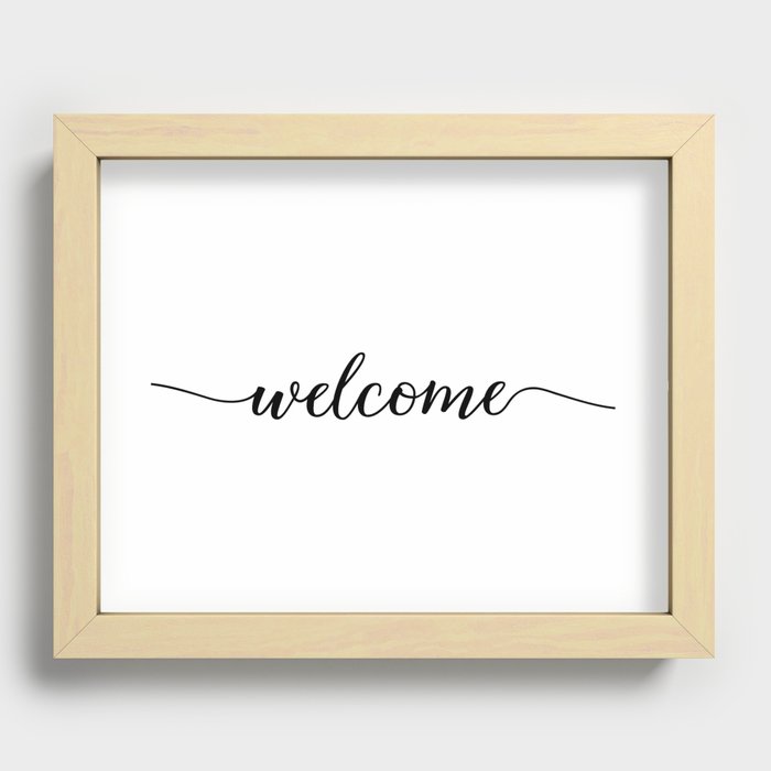 Welcome Recessed Framed Print