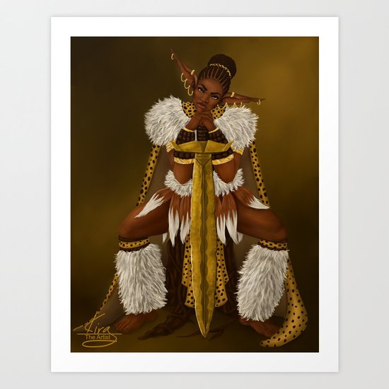 Zulu Elf Art Print