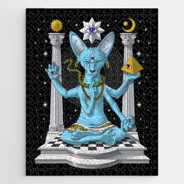 Psychedelic Sphynx Cat Shiva Jigsaw Puzzle