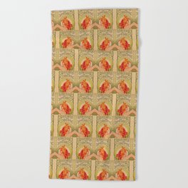 Classic French art nouveau Absinthe Robette Beach Towel