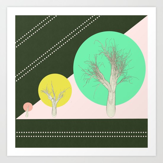In my world forests are geometric Art Print