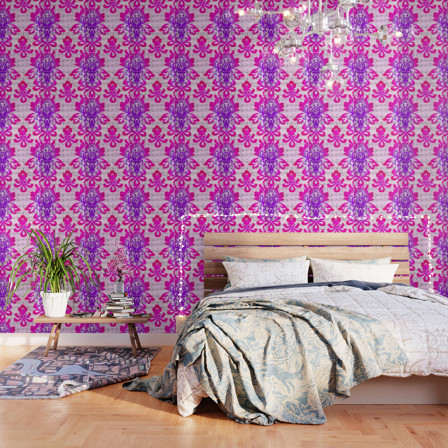 Pink Damask Wallpaper By Stacyola Society6 See more ideas about girls bedroom, girls bedroom wallpaper, wallpaper bedroom. pink damask wallpaper by stacyola