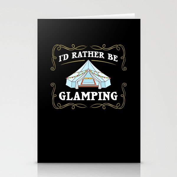 Glamping Tent Camping RV Glamper Ideas Stationery Cards