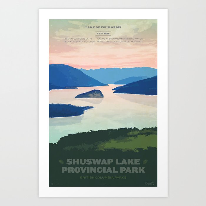 Shuswap Lake Provincial Park Art Print