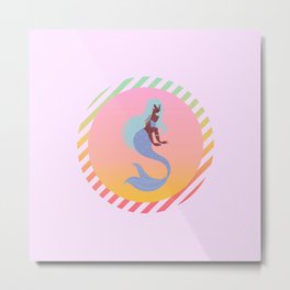 Mermaid - 1st Edition Metal Print | Graphicdesign, Backtoschool, Preschool, Nursery, Mermaids, Toddlers, Mermaidtail, Children, Undersea, Firstdayofschool 