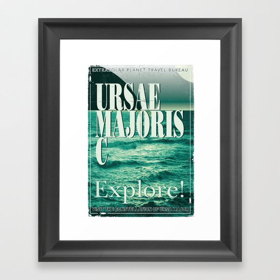 My Exoplanetary Travel Poster: Ursae Majoris C Framed Art Print