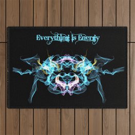 Everything is Energy Blue Outdoor Rug